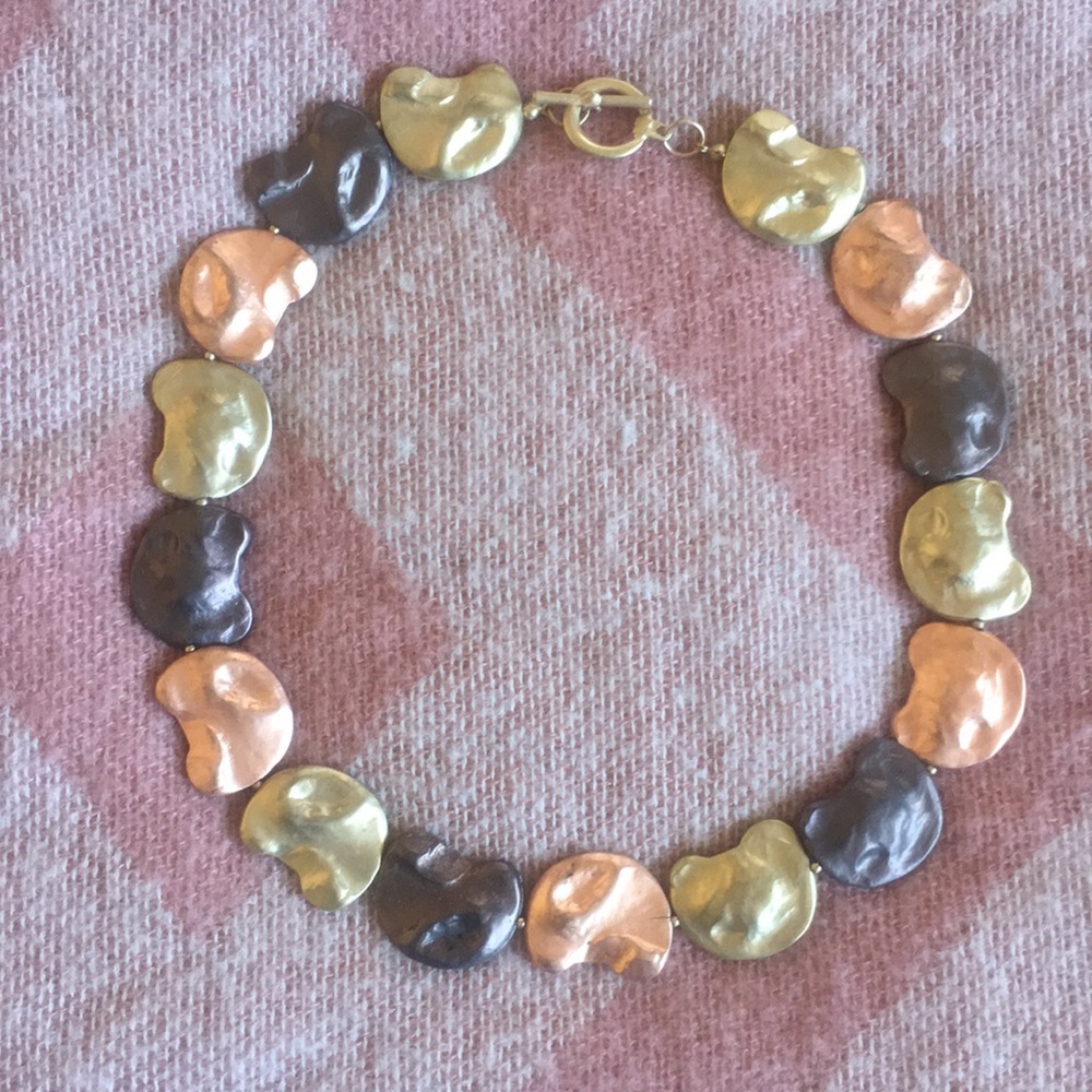 Shimmery Necklace in Warm Tones